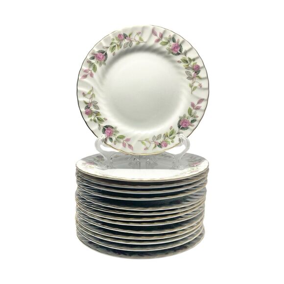 Creative “Regency Rose” Set of 14 Porcelain Bread Plates 6 3/8” - Picture 1 of 5